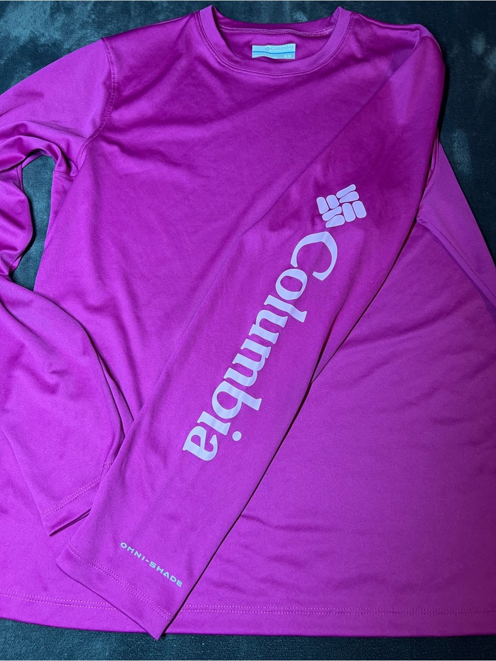 Columbia Long Sleeve Tee in Bright Fuchsia